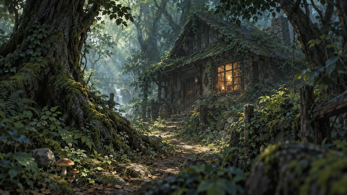 魔法の森の暮らしの二次創作風景イメージ