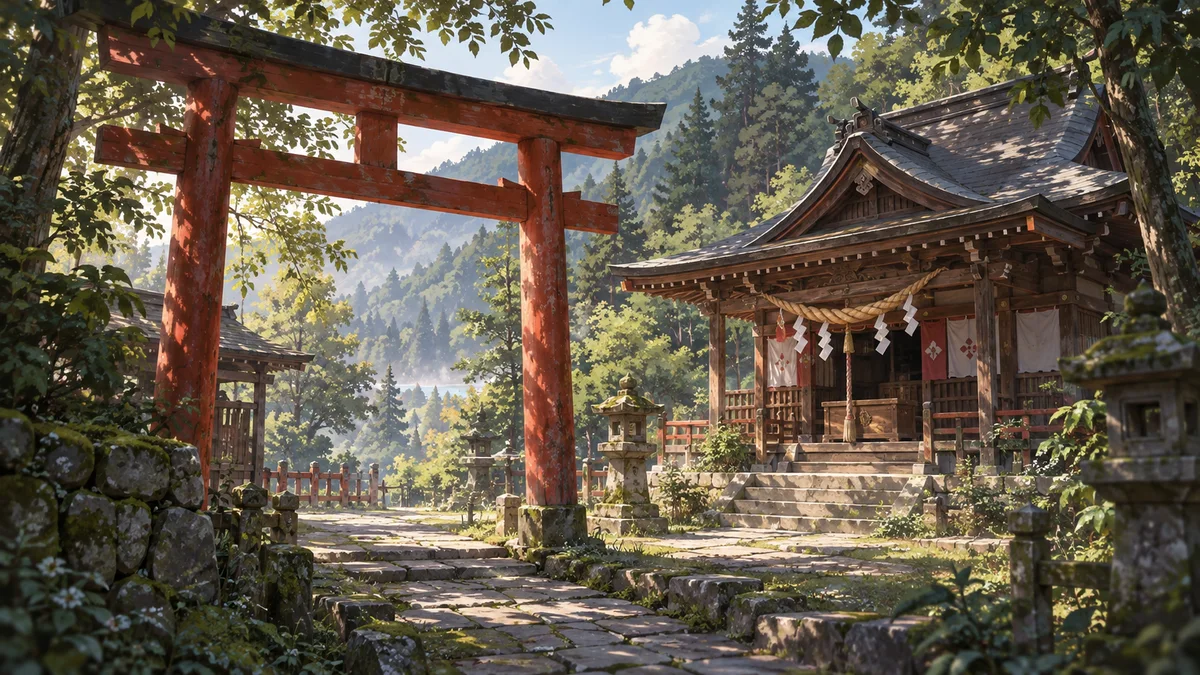 博麗神社の日常の二次創作風景イメージ