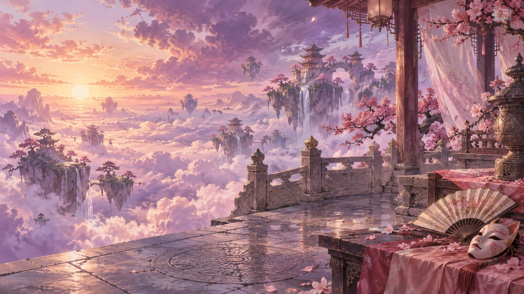 三つの異変をめぐる人物たちを想像して描いた二次創作風景
