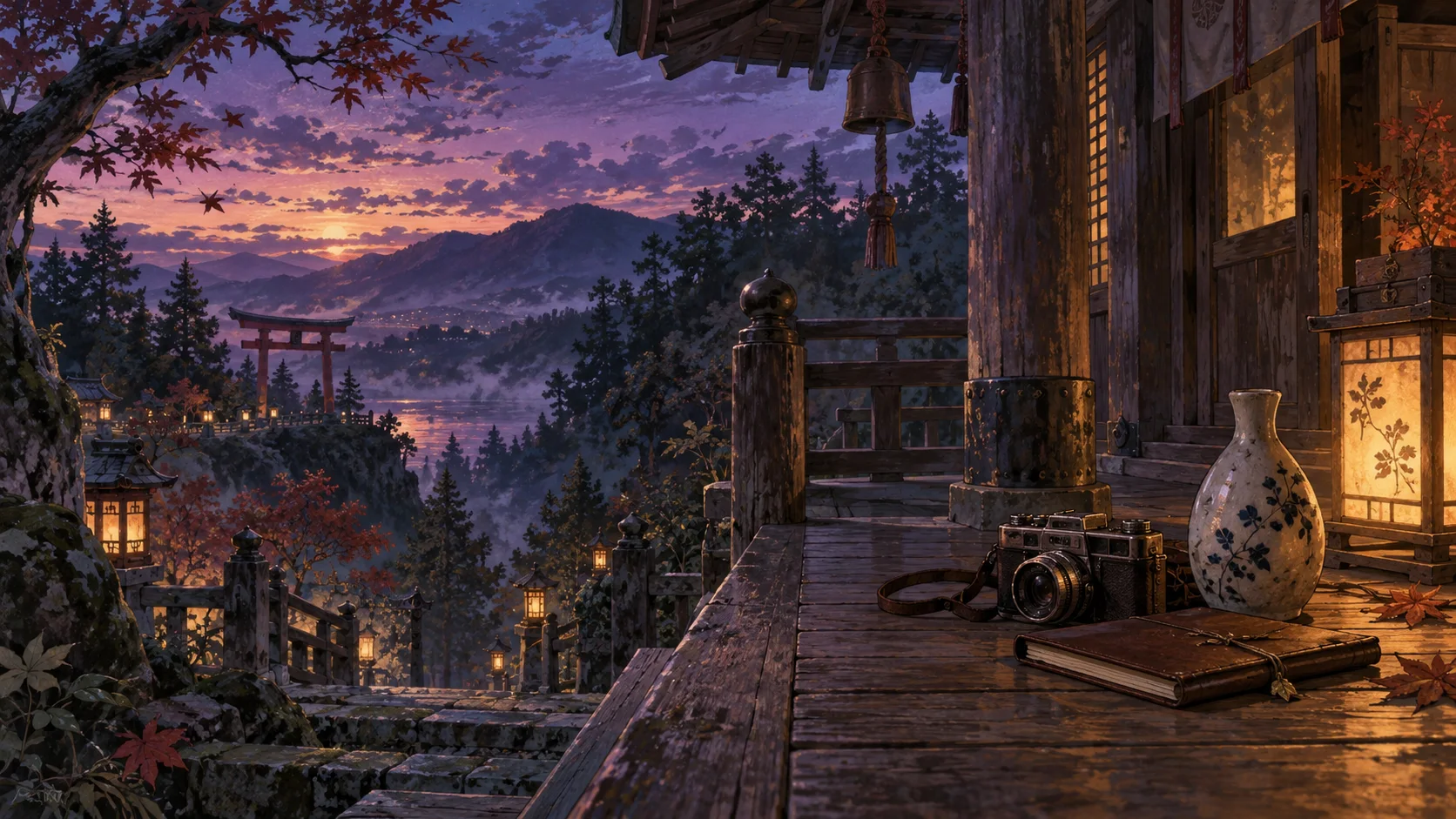 山から地底、神社までを想像して描いた二次創作風景