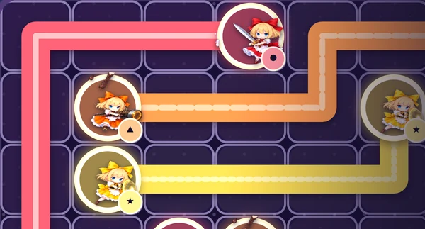 アリスの人形糸つなぎパズルのゲーム画像
