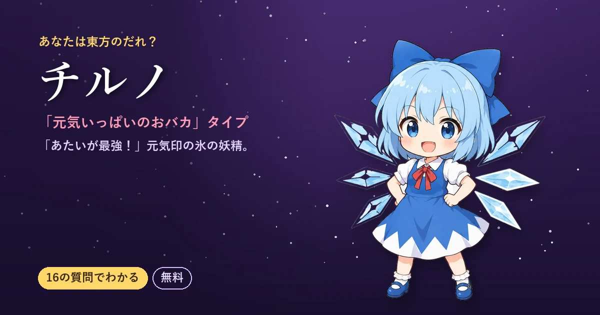 チルノタイプの結果カード
